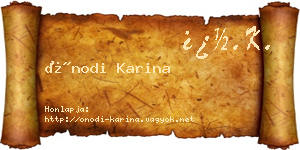 Ónodi Karina névjegykártya